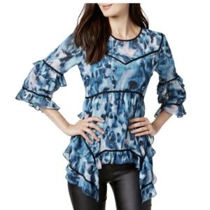 Sheer Printed Blouse
